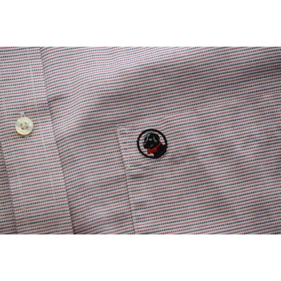 Southern Proper Dress Shirt Striped Short Sleeve Front Pocket Mens Size Small - Picture 6 of 7